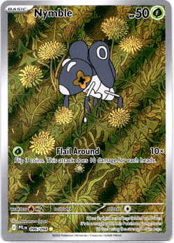 Pokemon TCG Nymble 096/094 Phantasmal Flames Full Art Holo Rare Near Mint - Image 1