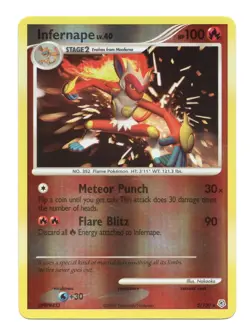 Infernape Lv.40 Holo Rare 5/130 - Diamond & Pearl 2007 Pokemon TCG NM - Image 1