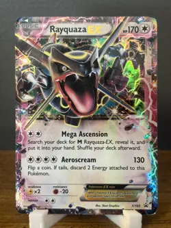 Rayquaza EX XY69 Shiny Black Star Promo 2015 Pokemon TCG Ultra Holo Rare - Image 1