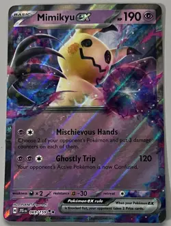 Pokemon Journey Together Mimikyu ex Basic Double Rare HoloFoil #069/159 - Image 1