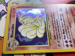 VTG Pokemon 1999 Base Set - RARE HOLO/Foil - Ninetales (12/102) MP+ - Image 3