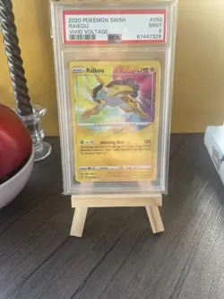 Pokemon Raikou PSA 9 Amazing Rare - Sword & Shield Vivid Voltage - Image 1