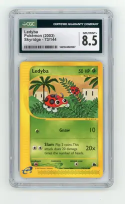 Ledyba Pokemon (2003) Skyridge Non-Foil #73/144 CGC 8.5 NM/MINT+ - Image 1