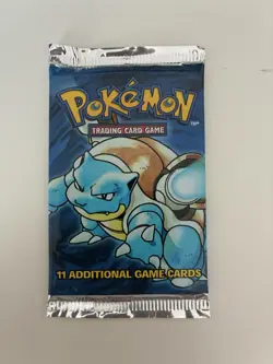 Pokemon Base Set Unlimited Booster - Blastoise Artwork - Sealed - Short Crimp - Image 1