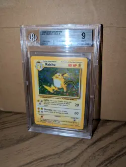 1999 Pokemon Raichu Base Set 14/102 Holo BGS 9 Mint Vintage PSA CGC - Image 1