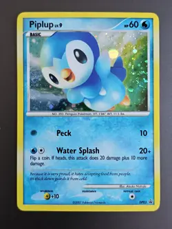 Piplup DP03 Promo - 2007 Pokemon TCG Diamond & Pearl Holo Rare - MP - Image 1