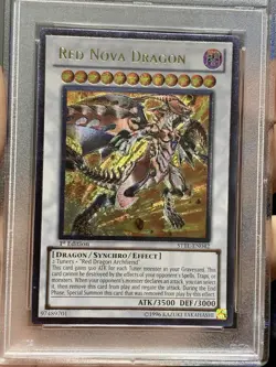 Yugioh 2010 Red Nova Dragon STBL-EN042 Ultimate Rare (UTR) 1st Ed PSA 9 - Image 3