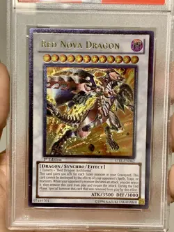 Yugioh 2010 Red Nova Dragon STBL-EN042 Ultimate Rare (UTR) 1st Ed PSA 9 - Image 4