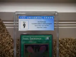 Yu-Gi-Oh Soul Exchange cgc 9 2002 SDY-041 Super Rare Glossy Starter Deck psa ccg - Image 2