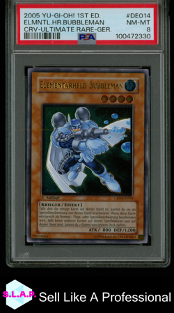 ELEMENTARHELD BUBBLEMAN YUGIOH CRV-DE014 2005 CYBER REV 1ST. ED ULTI RARE PSA 8 - Image 1