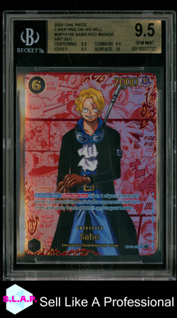 SABO RED MANGA ART SEC 2025 ONE PIECE CARRYING ON HIS WILL OP13120 BGS 9.5 - Image 1