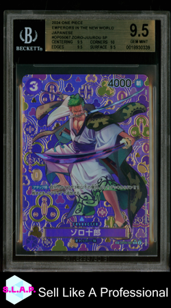ZORO-JUUROU SP 2024 ONE PIECE EMPERORS IN THE NEW WORLD JAP OP05067 BGS 9.5 - Image 1