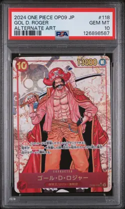 PSA 10 - Gol D. Roger - OP09 118 AA SEC - Japanese - One Piece Card - Image 1
