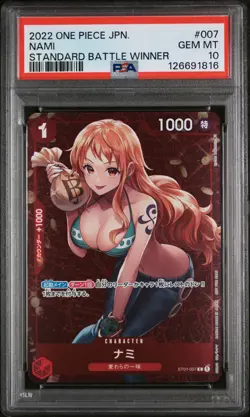 PSA 10 - Nami - ST01 007 Promo - Japanese - One Piece - Standard Battle Winner - Image 1
