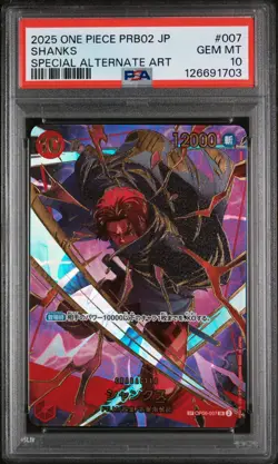 PSA 10 - Shanks - OP06 007 AA SP PRB-02 - Japanese - One Piece - The Best Vol. 2 - Image 1