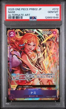 PSA 10 - Nami - PRB-02 012 AA R - Japanese - One Piece Card - The Best Vol. 2 - Image 1