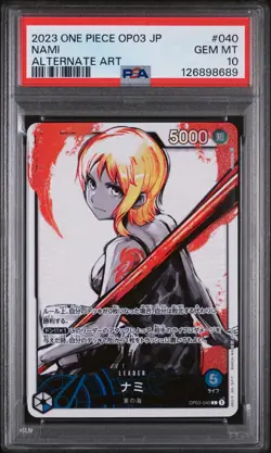 PSA 10 - Nami - OP03 040 AA Leader - Japanese One Piece Card Pillars of Strength - Image 1