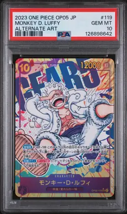 PSA 10 - Monkey D. Luffy - OP05 119 AA SEC - Japanese - One Piece Card - Image 1
