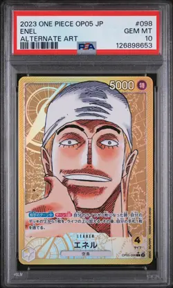 PSA 10 - Enel - OP05 098 AA Leader - Japanese One Piece Card - Awakening New Era - Image 1