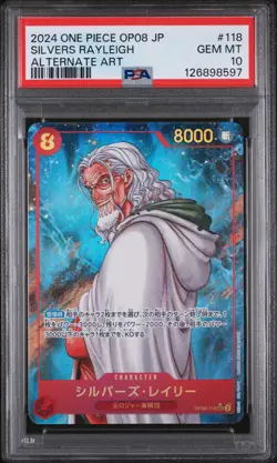 PSA 10 - Silvers Rayleigh - OP08 118 AA SEC - Japanese - One Piece - Two Legends - Image 1