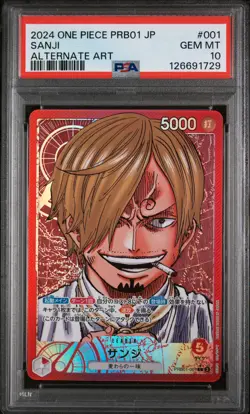 PSA 10 - Sanji - PRB01 001 AA Leader - Japanese - One Piece Card - The Best - Image 1