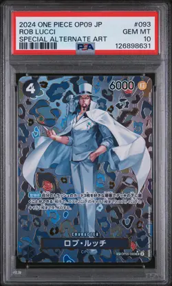 PSA 10 - Rob Lucci OP05 093 SP OP09 Japanese One Piece Emperors in the New World - Image 1