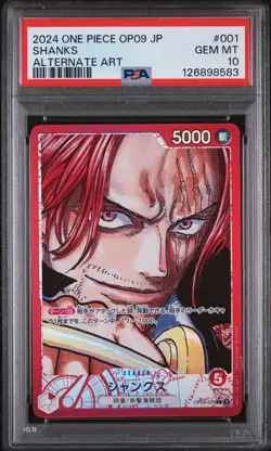 PSA 10 - Shanks - OP09 001 AA Leader - Japanese - One Piece Card - Image 1