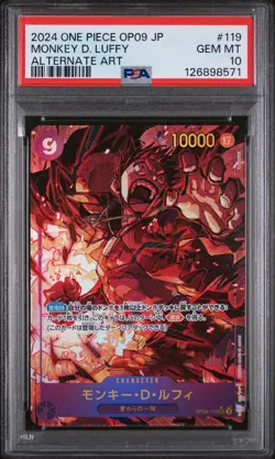 PSA 10 - Monkey D. Luffy - OP09 119 AA SEC - Japanese - One Piece Card - Image 1