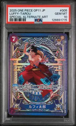 PSA 10 - Luffy-Tarou - ST18 005 SP OP11 Japanese One Piece Fist of Divine Speed - Image 1