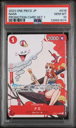PSA 10 - Nami - OP01 016 Promo - Japanese One Piece Card - Promotion Card Set 1 - Image 1