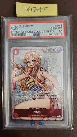 One Piece Nami Premium Card Collection 25th Edition #016 PSA 10 - Image 1