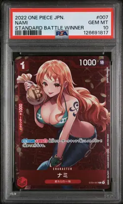 PSA 10 - Nami - ST01 007 Promo - Japanese - One Piece - Standard Battle Winner - Image 1