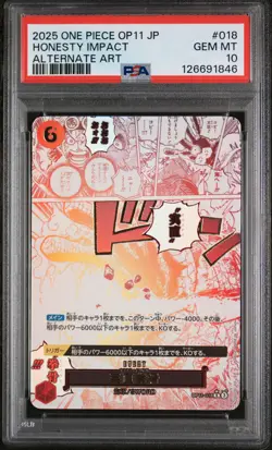 PSA 10 - Honesty Impact - OP11 018 AA - Japanese - One Piece Card - Image 1