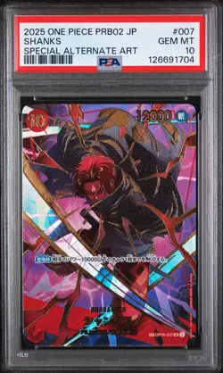 PSA 10 - Shanks - OP06 007 AA SP PRB-02 - Japanese - One Piece - The Best Vol. 2 - Image 1