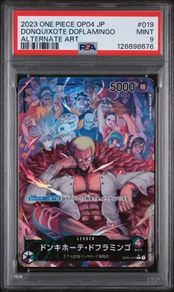 PSA 9 - Donquixote Doflamingo - OP04 019 AA Leader - Japanese - One Piece Card - Image 1
