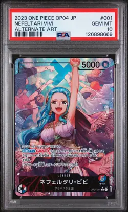 PSA 10 - Nefeltari Vivi - OP04 001 AA Leader - Japanese - One Piece Card - Image 1