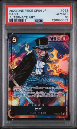 PSA 10 - Sabo - OP04 083 AA SR - Japanese One Piece Card - Kingdoms of Intrigue - Image 1