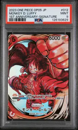 PSA 9 - Monkey D. Luffy - ST01 012 Oda Signature - Japanese - One Piece Card - Image 1
