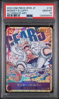 PSA 10 - Monkey D. Luffy - OP05 119 AA SEC - Japanese - One Piece Card - Image 1