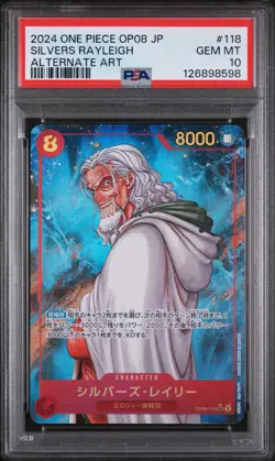 PSA 10 - Silvers Rayleigh - OP08 118 AA SEC - Japanese - One Piece - Two Legends - Image 1