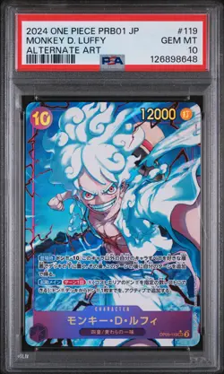 PSA 10 - Monkey D. Luffy - OP05 119 AA SEC PRB 01 - Japanese - One Piece Card - Image 1