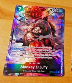 ONE PIECE ENGLISH CARD GAME HOLO CARTE CARTE LUFFY OP04-090 ALT EN JCC MINT - Image 1