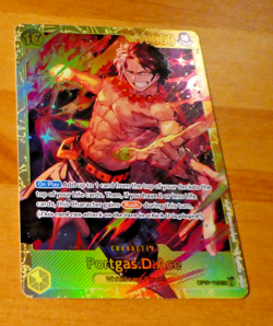 ONE PIECE ENGLISH CARD GAME HOLO CARTE ACE OP04-119 SEC EN MINT - Image 1