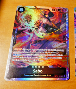 ONE PIECE ENGLISH CARD GAME HOLO CARTE Sabo OP04-083 SR EN MINT - Image 1