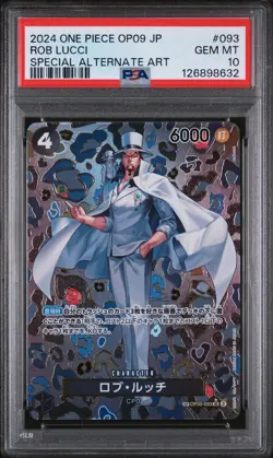 PSA 10 - Rob Lucci OP05 093 SP OP09 Japanese One Piece Emperors in the New World - Image 1