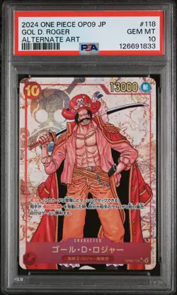 PSA 10 - Gol D. Roger - OP09 118 AA SEC - Japanese - One Piece Card - Image 1