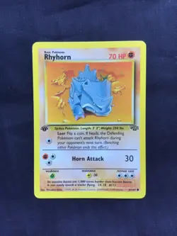 Pokemon Cards: Jungle 1st Edition Common: Rhyhorn 61/64 - Image 1