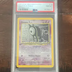 Pokemon Unown [A] Neo Discovery Holo 1st Edition PSA 8 #14/75 2001 TCG Card - Image 1