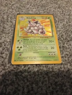 Pokemon Nidoking Holo Rare TCG Card 11/102 Base Set Vintage WOTC - Image 1