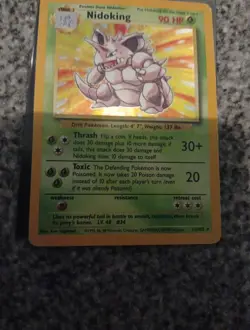 Pokemon Nidoking Holo Rare TCG Card 11/102 Base Set Vintage WOTC - Image 5